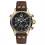 Ingersoll I02003 Mens Watch The Armstrong Chronograph Quartz Stainless Steel Polished Dial Black Strap Strap  Color  Brown