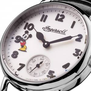 Disney Ingersoll ID00101 Ladies Watch The Trenton Union Quartz Stainless Steel Polished Dial White Strap Strap  Color  Black
