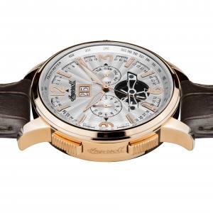 Ingersoll 1892 I00303 Mens The Regent Movement Automatic Case Stainless Steel Dial Silver Strap Leather Brown