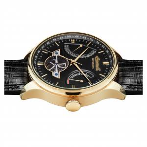 Ingersoll 1892 I04606 Mens The Hawley Movement Automatic Case Stainless Steel Dial Black Strap Leather Black Matt