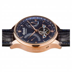 Ingersoll 1892 I04608 Mens The Hawley Movement Automatic Case Stainless Steel Dial Blue Strap Leather Blue Matt