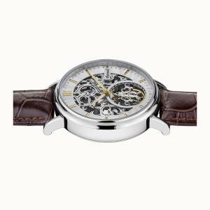 Ingersoll 1892 I05801 Mens The Charles Movement Automatic Case Stainless Steel Dial Silver Strap Leather Brown Matt