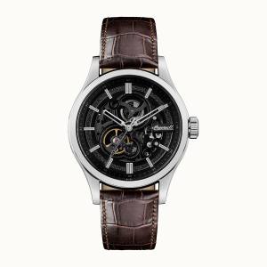 Ingersoll 1892 I06801 Mens The Armstrong Movement Automatic Case Stainless Steel Dial Black Strap Leather Black Matt