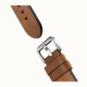 Ingersoll DISCOVERY I06202 Herrenuhr The Scovill Quartzwerk Edelstahl poliert Ziffernblatt Schwarz Lederarmband Braun matt