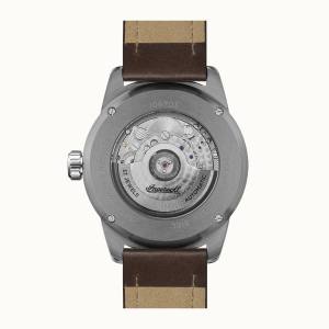 Ingersoll DISCOVERY I06703 Mens The Triumph Movement Automatic Case Stainless Steel Dial Black Strap Leather Brown Matt