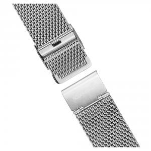 Ingersoll I02901 Mens Watch The Apsley Chronograph Quartz Stainless Steel Polished Dial Black Strap Mesh Color  Silver