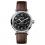Ingersoll I01601 Mens Watch The St Johns  Quartz Stainless Steel Polished Dial Black Strap Strap  Color  Brown