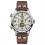 Ingersoll I02101 Mens Watch The Armstrong Automatic Stainless Steel Polished Dial White Strap Strap  Color  Brown