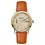 Disney Ingersoll ID01101 Ladies Watch The New Haven Union Quartz Stainless Steel Polished Dial Cream Strap Strap  Color  Brown