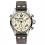 Ingersoll I02002 Herrenuhr The Armstrong Chronograph Quarzwerk Edelstahl poliert Ziffernblatt creme Band Lederband schwarz