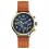 Ingersoll I03501 Mens Watch The Trenton Quartz Stainless Steel Polished Dial Blue Strap Strap  Color  Tan